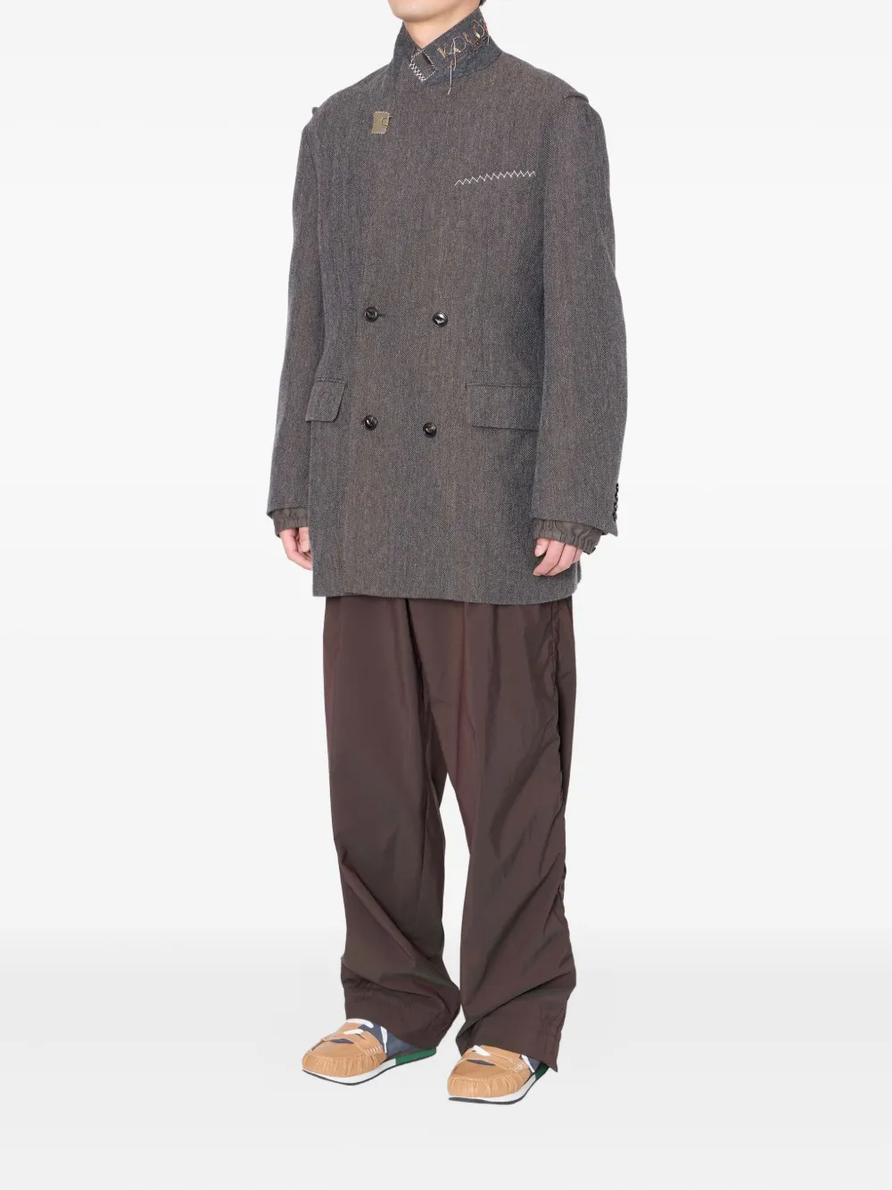 Kolor herringbone double-breasted coat | Double Breasted Coats | Image 2