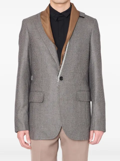 Kolor houndstooth frayed-edge blazer