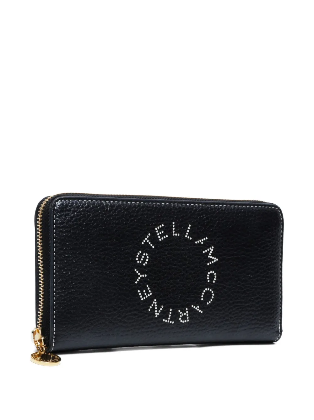 Pre-owned Stella Mccartney 2010-2020s Leather Zip Wallet In Black