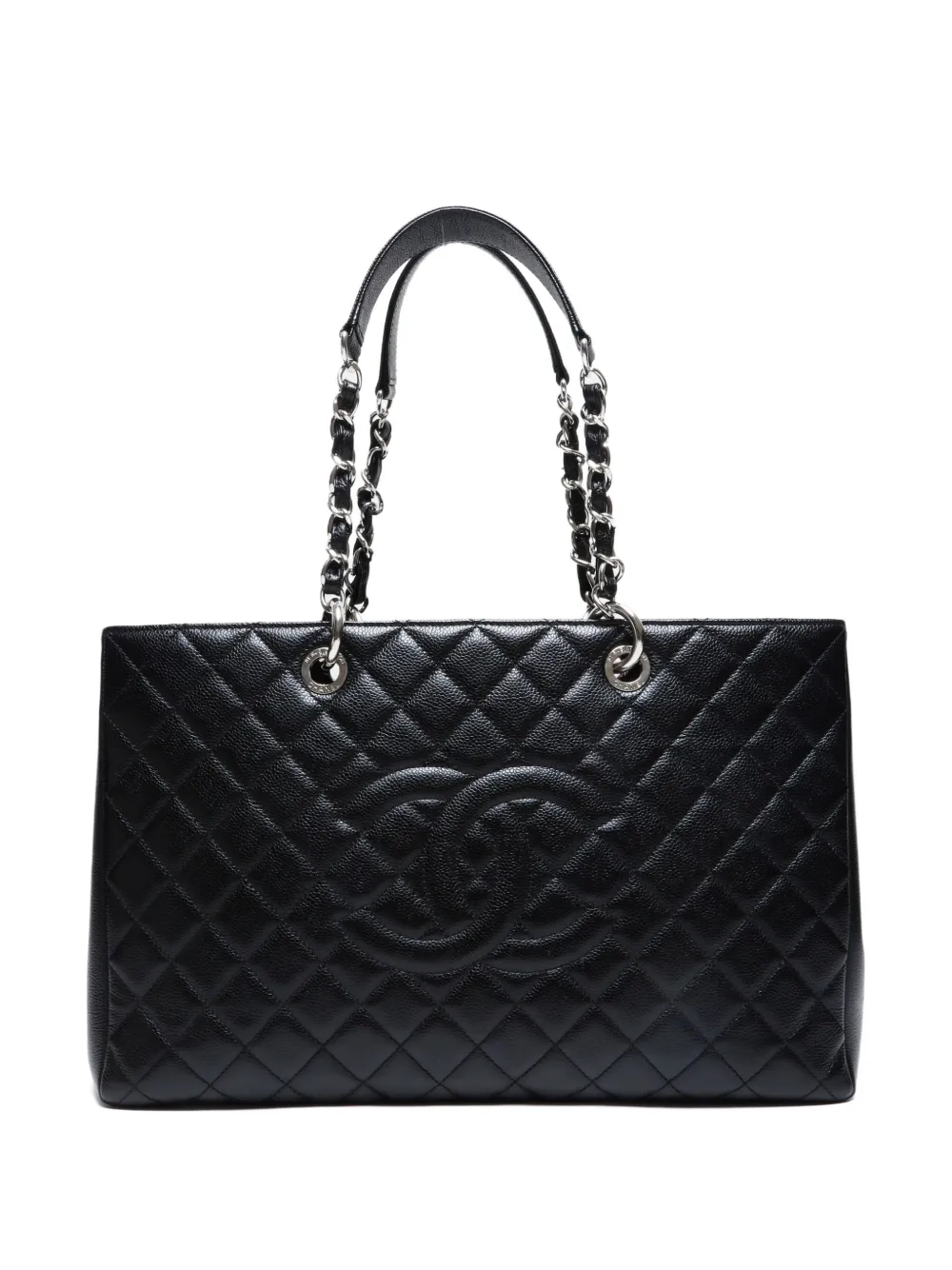 CHANEL Pre-Owned 2012 マトラッセ チェーン ハンドバッグ - ブラック CHANEL Pre-Owned 2012 マトラッセ チェーン ハンドバッグ - ブラック