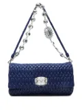 Miu Miu Pre-Owned 2010s matelassé crystal shoulder bag - Blue
