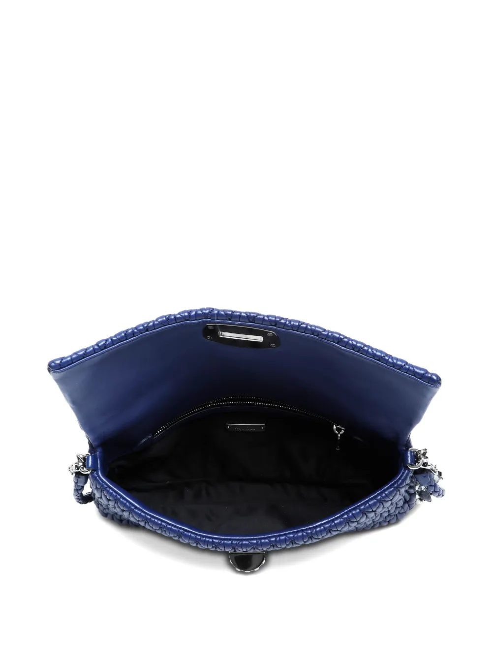 Pre-owned Miu Miu 2010s Matelassé Crystal Shoulder Bag In Blue