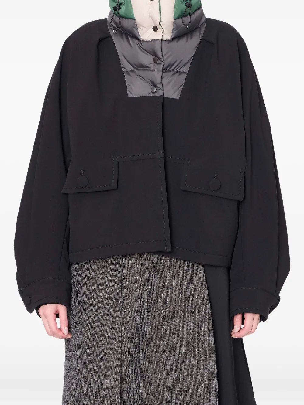 Kolor colour-block coat | Black | Image 1