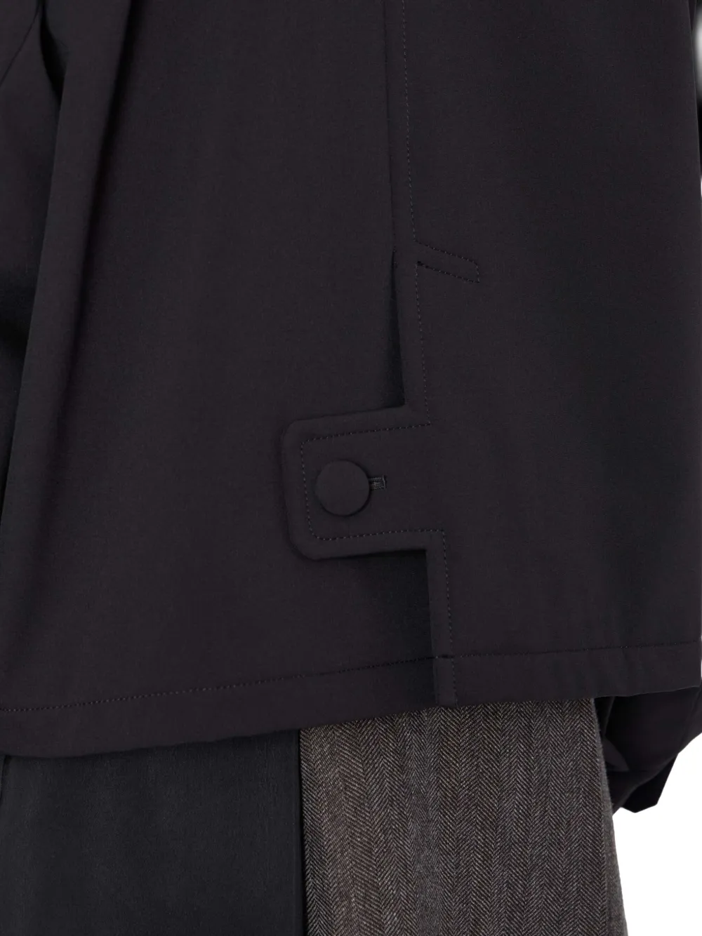 Kolor Colour-block Coat In Black