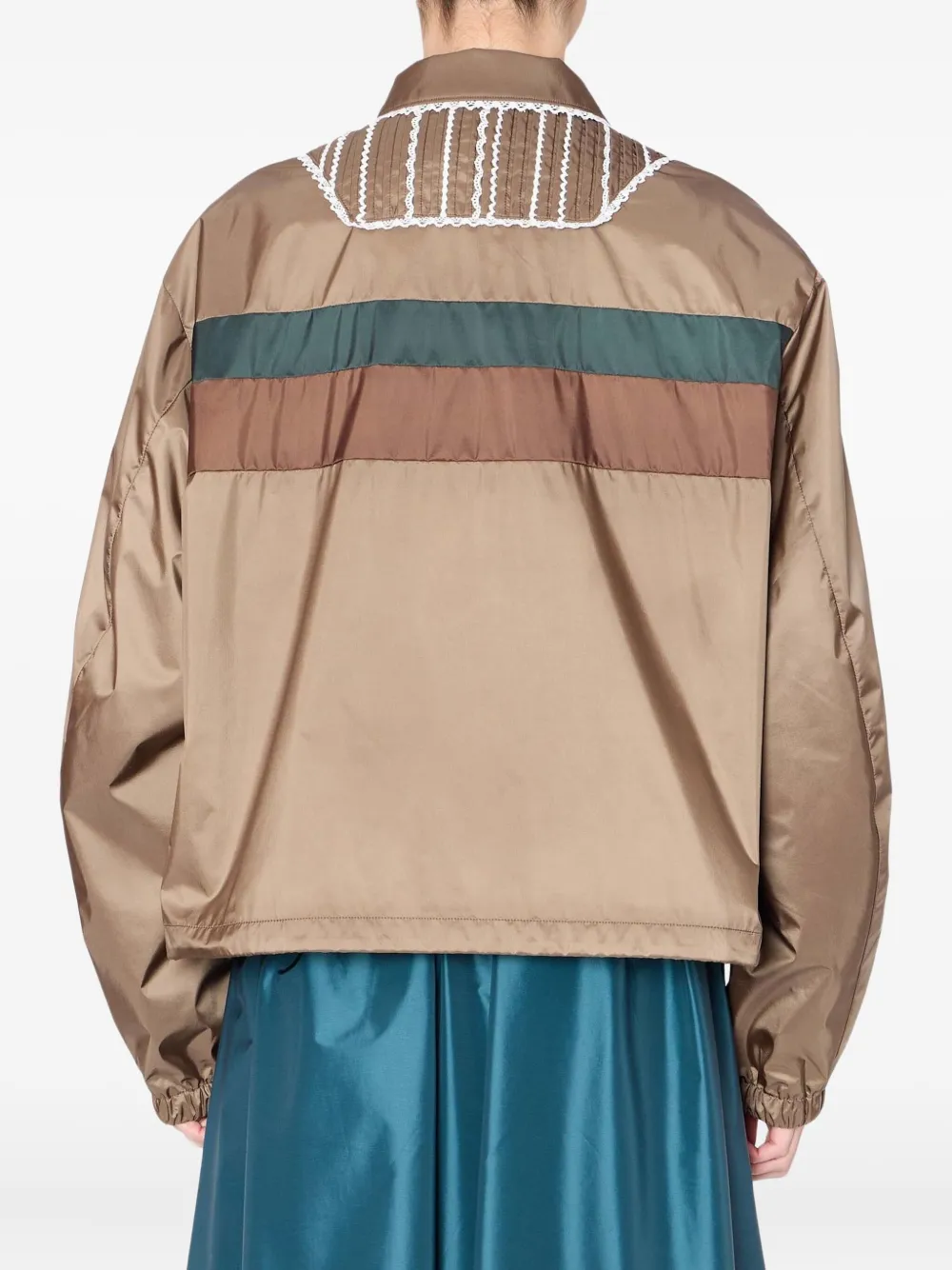 Kolor pleated-lace panel jacket | Down Jackets | Image 2