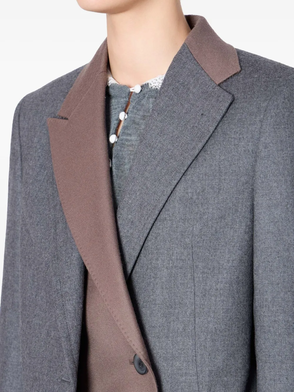 Kolor Double-breasted Blazer In Gray