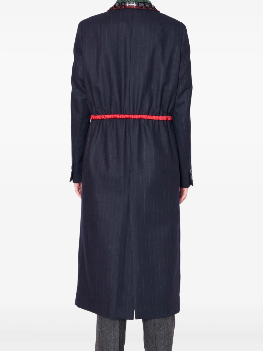 Kolor pinstripe beaded-collar single-breasted coat | Single Breasted Coats | Image 2