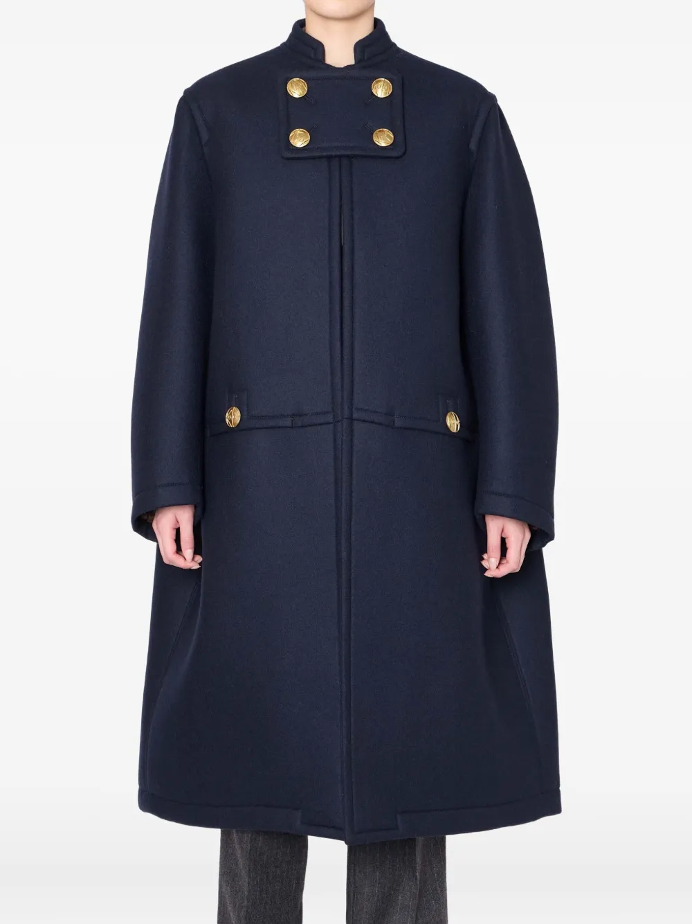 Kolor buttoned welt-pocket coat | Blue | Image 1