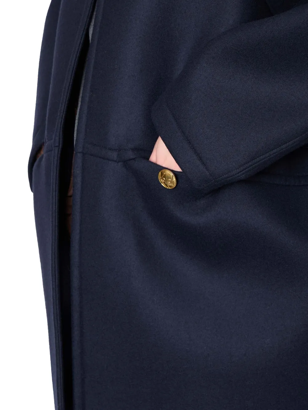 Kolor Buttoned Welt-pocket Coat In Blue