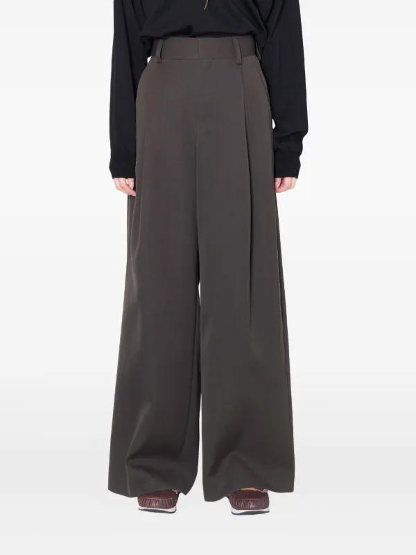 kolor ワイドスラックス　ダークグレー Kolor プリーツ ワイドパンツ | グレー | FARFETCH JP