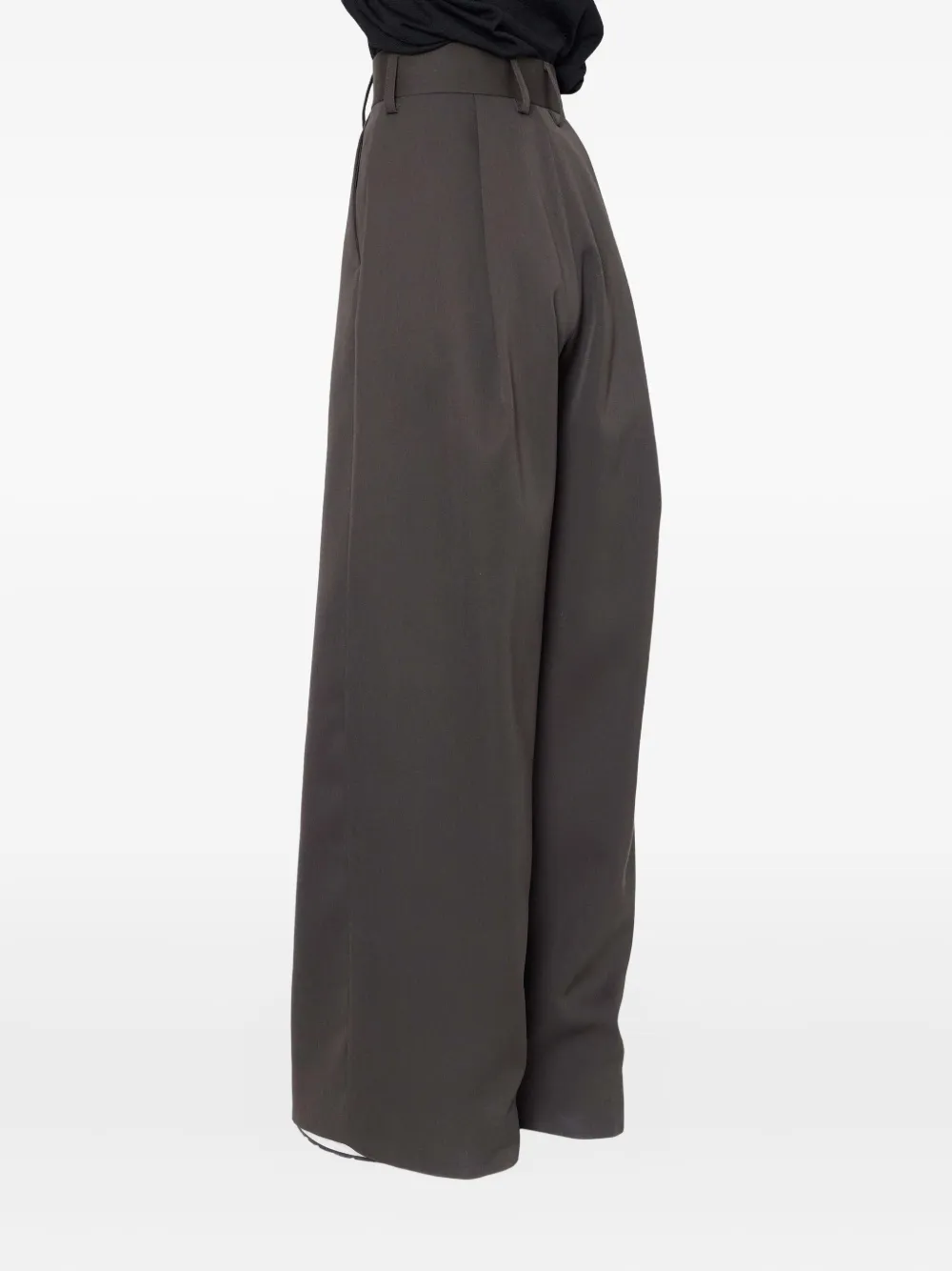 Kolor Pleated Plazzo Pants In Brown