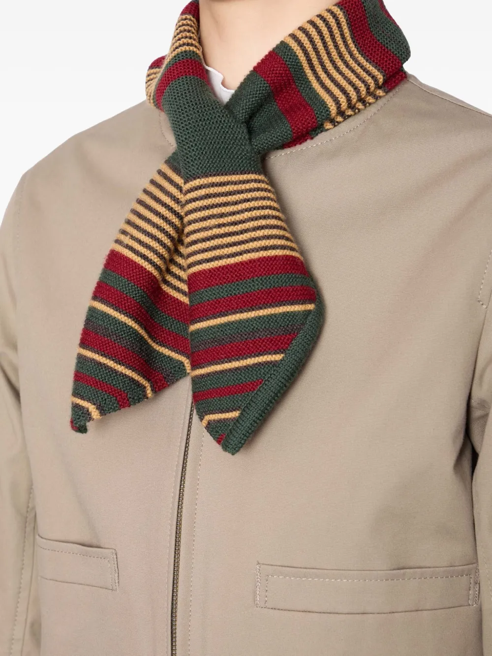 Kolor Cropped jack met kralen cuffs Beige