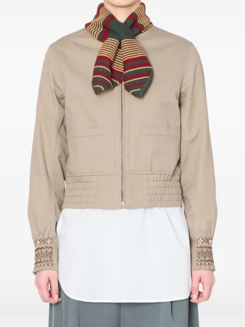 Kolor beaded-cuff cropped jacket
