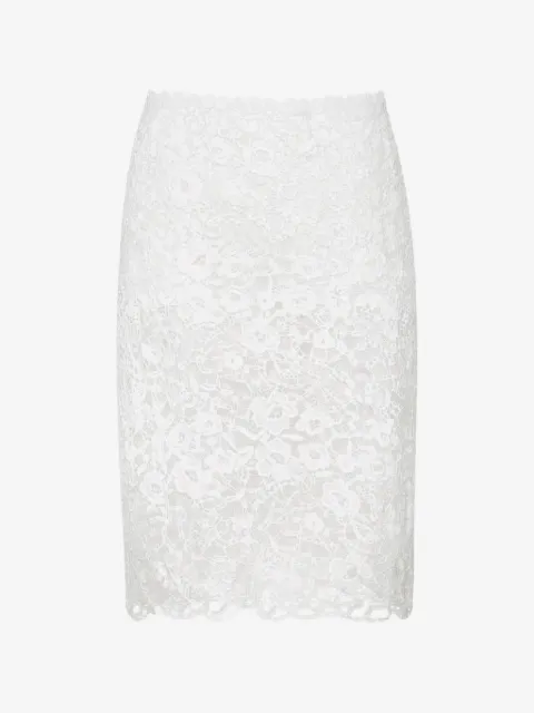 Vivetta falda midi con encaje floral