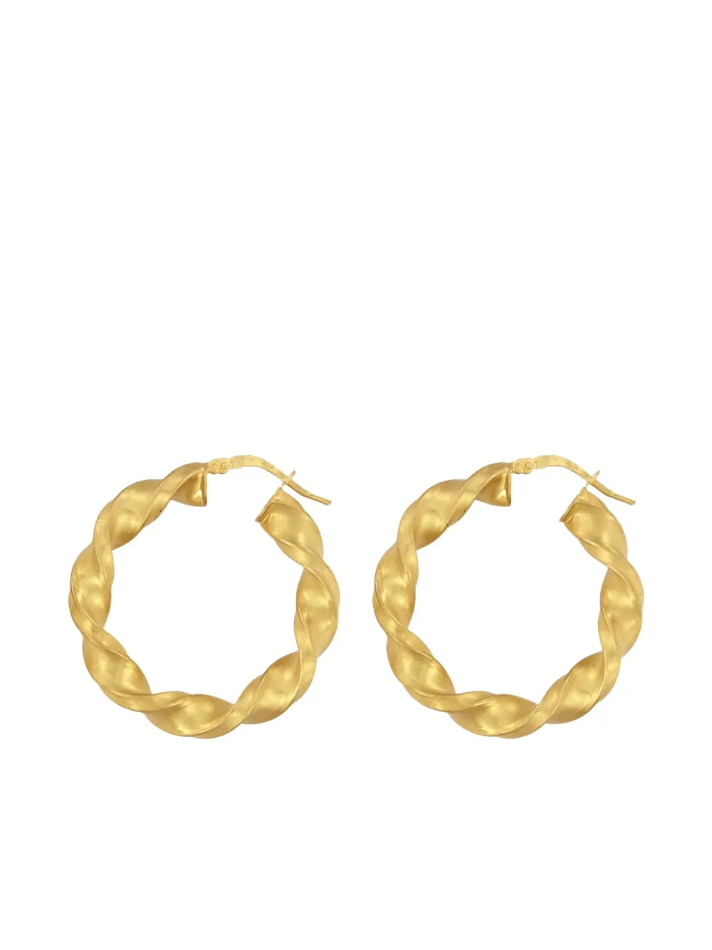MESH twisted hoop earrings - Oro