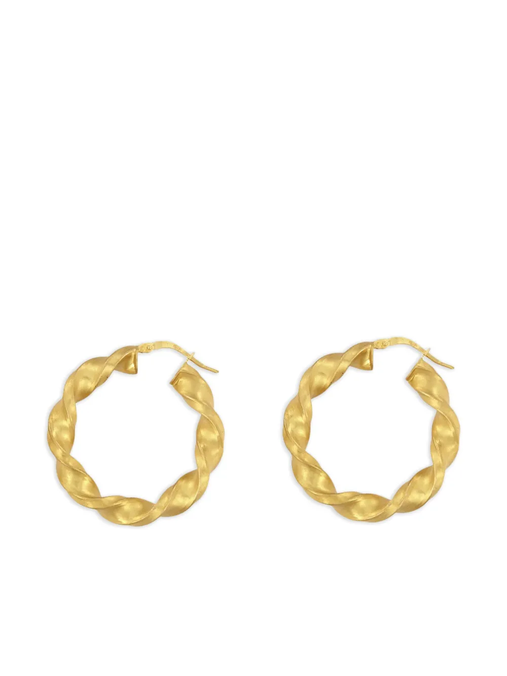 MESH arracadas con diseño retorcido | dorado | Image 1