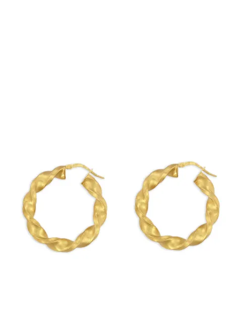 MESH twisted hoop earrings