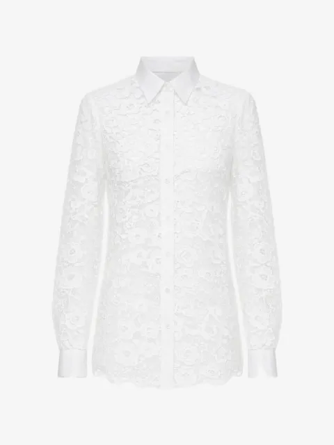 Vivetta floral corded-lace shirt