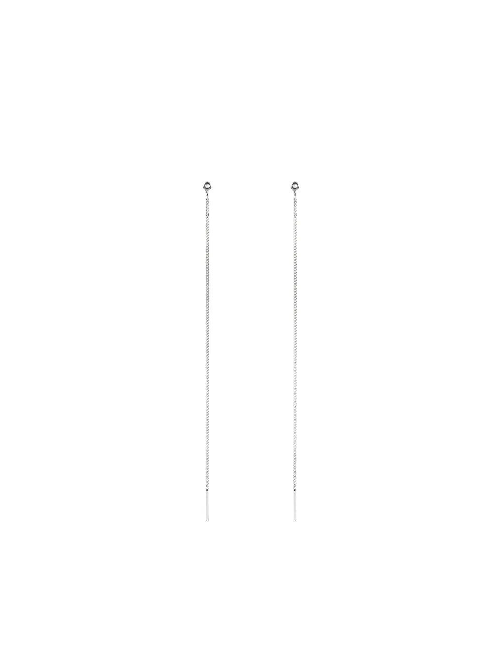 NO MORE chain threader earrings - Zilver