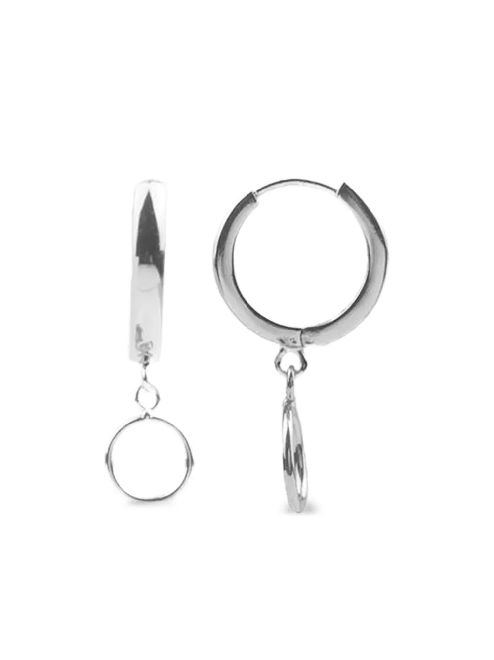 All The Luck In The World Circle-drop Earrings In Silver