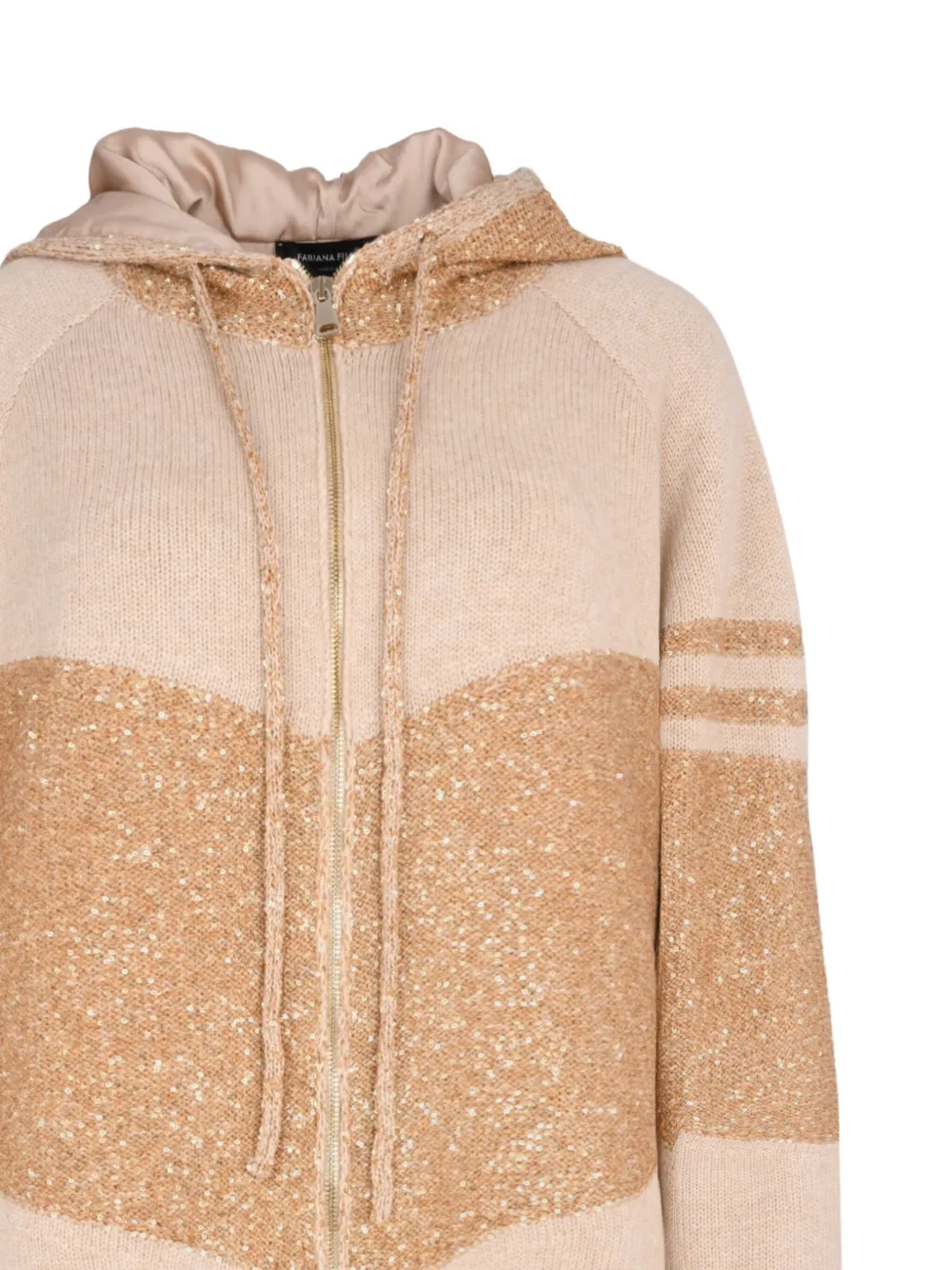 Fabiana Filippi Vest met capuchon Beige