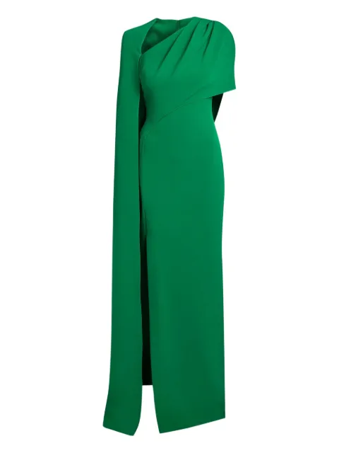 Safiyaa asymmetric cape column gown