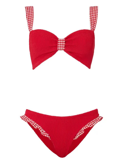 Hunza G ruffled gingham bikini