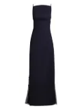 Safiyaa embellished side-split gown - Blue