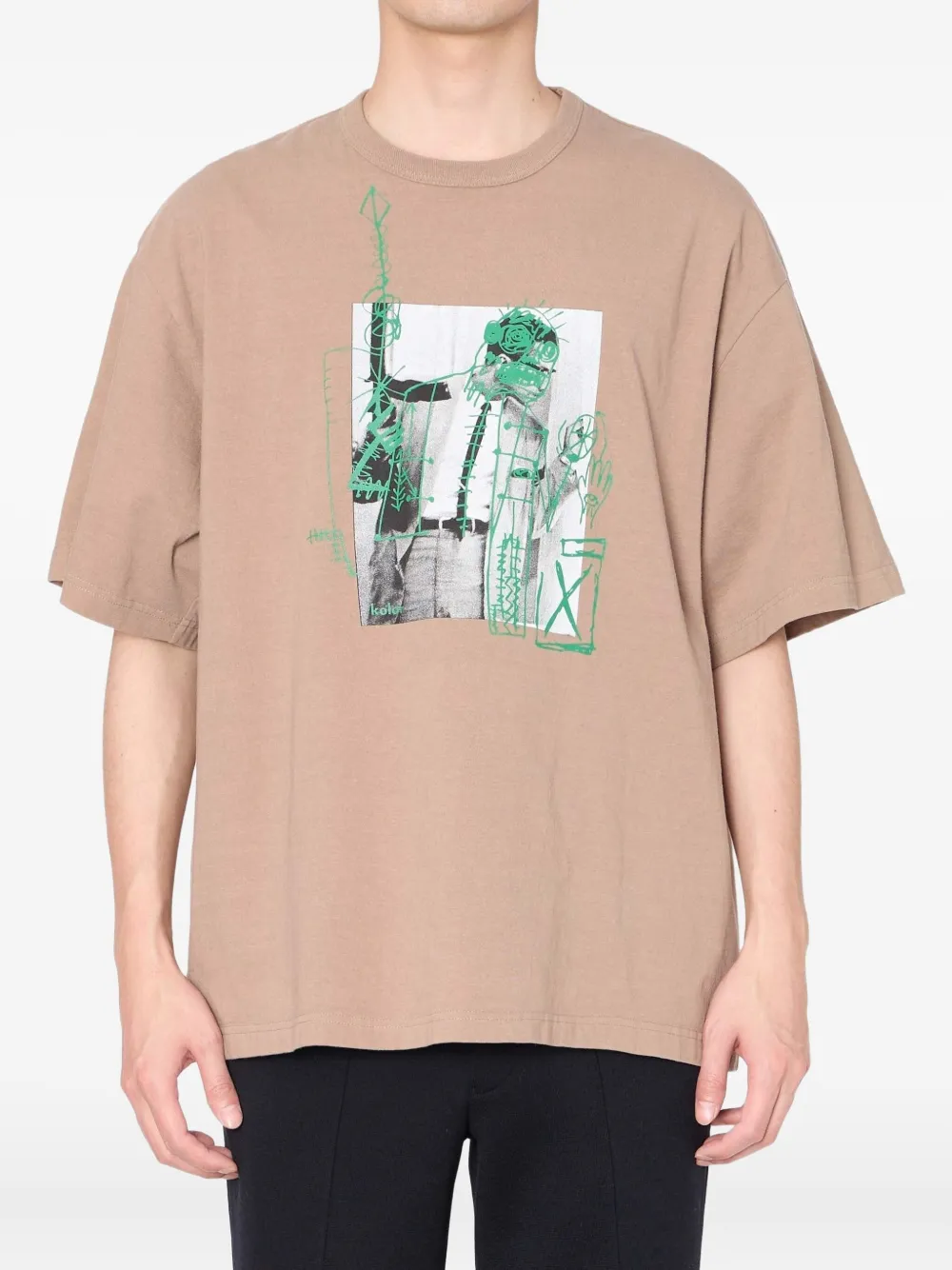Kolor playera con estampado gráfico | neutro | Image 1