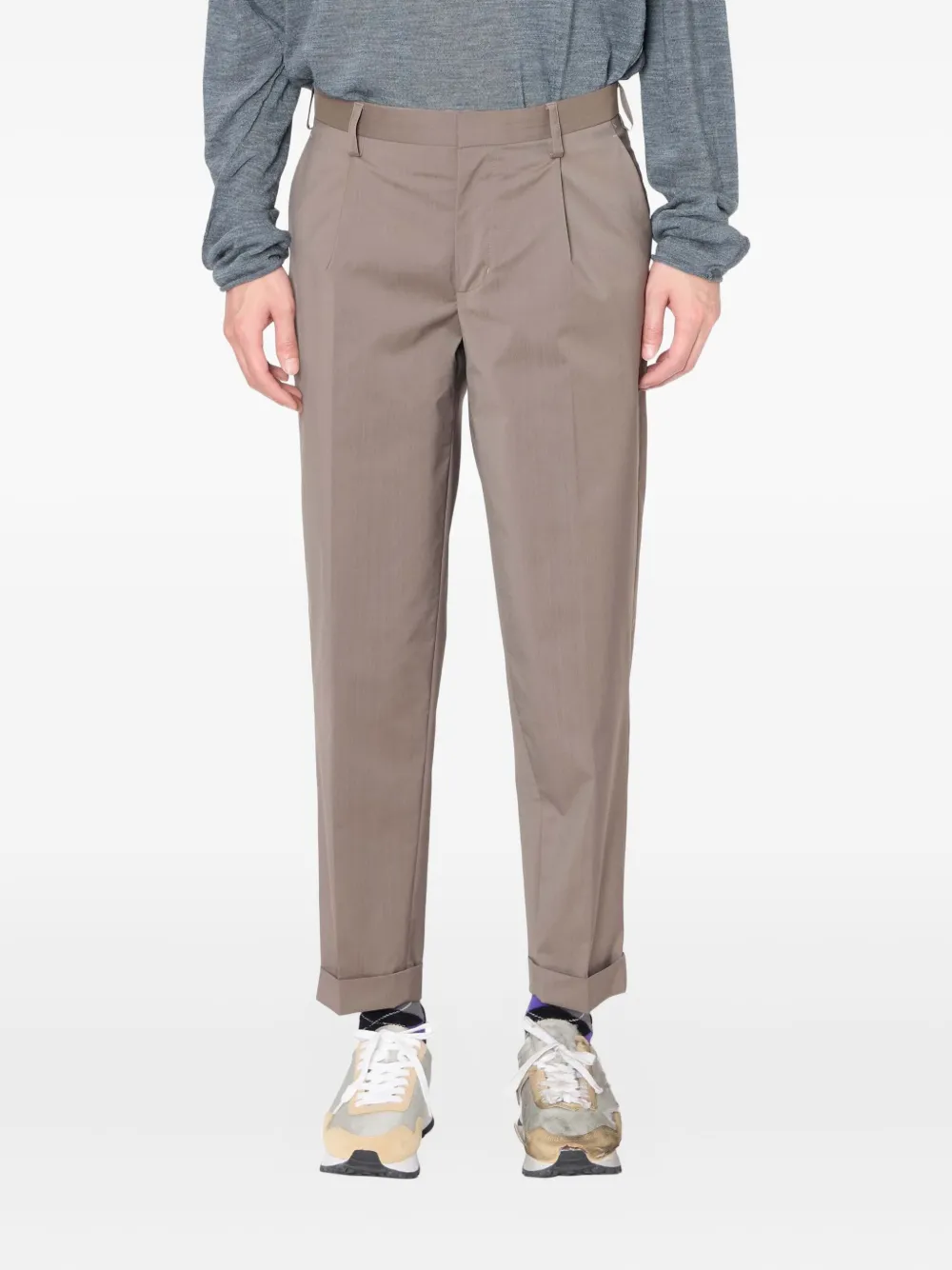 Kolor pleated-cuffed trousers | Brown | Image 1