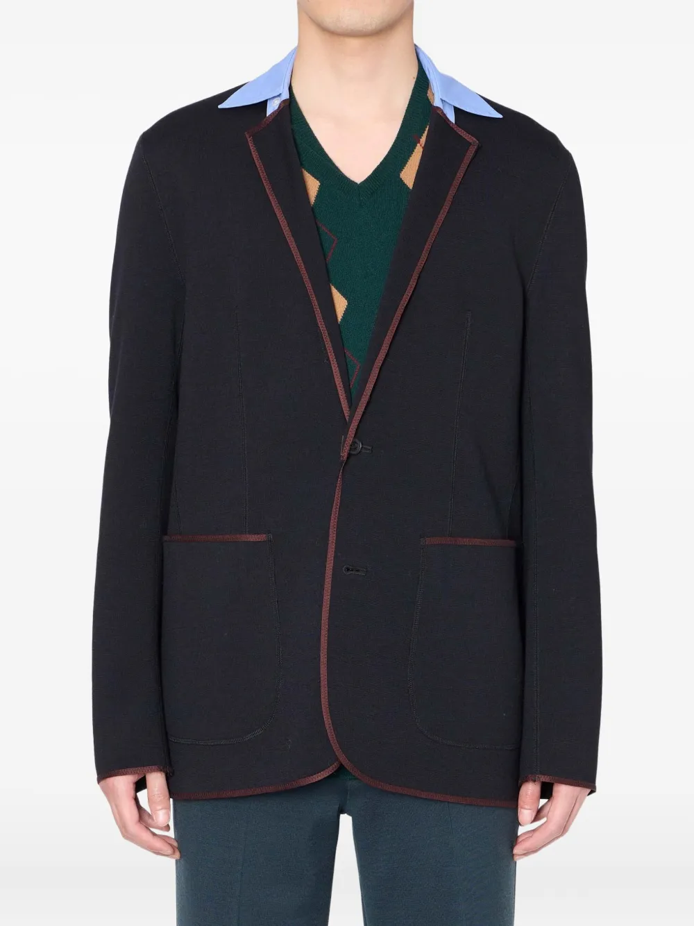 Kolor two-button contrast-trim jacket | Image 1