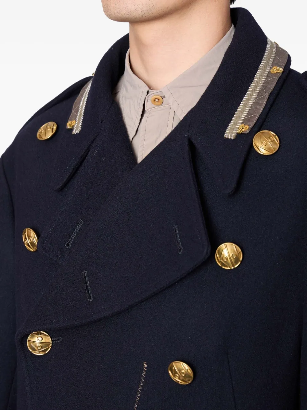 Kolor Jas met dubbele rij knopen Blauw