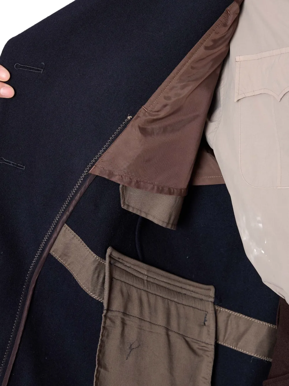 Kolor Jas met dubbele rij knopen Blauw