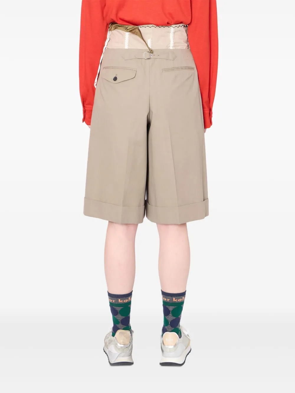 Kolor pleated panelled shorts | Knee-Length Shorts | Image 2