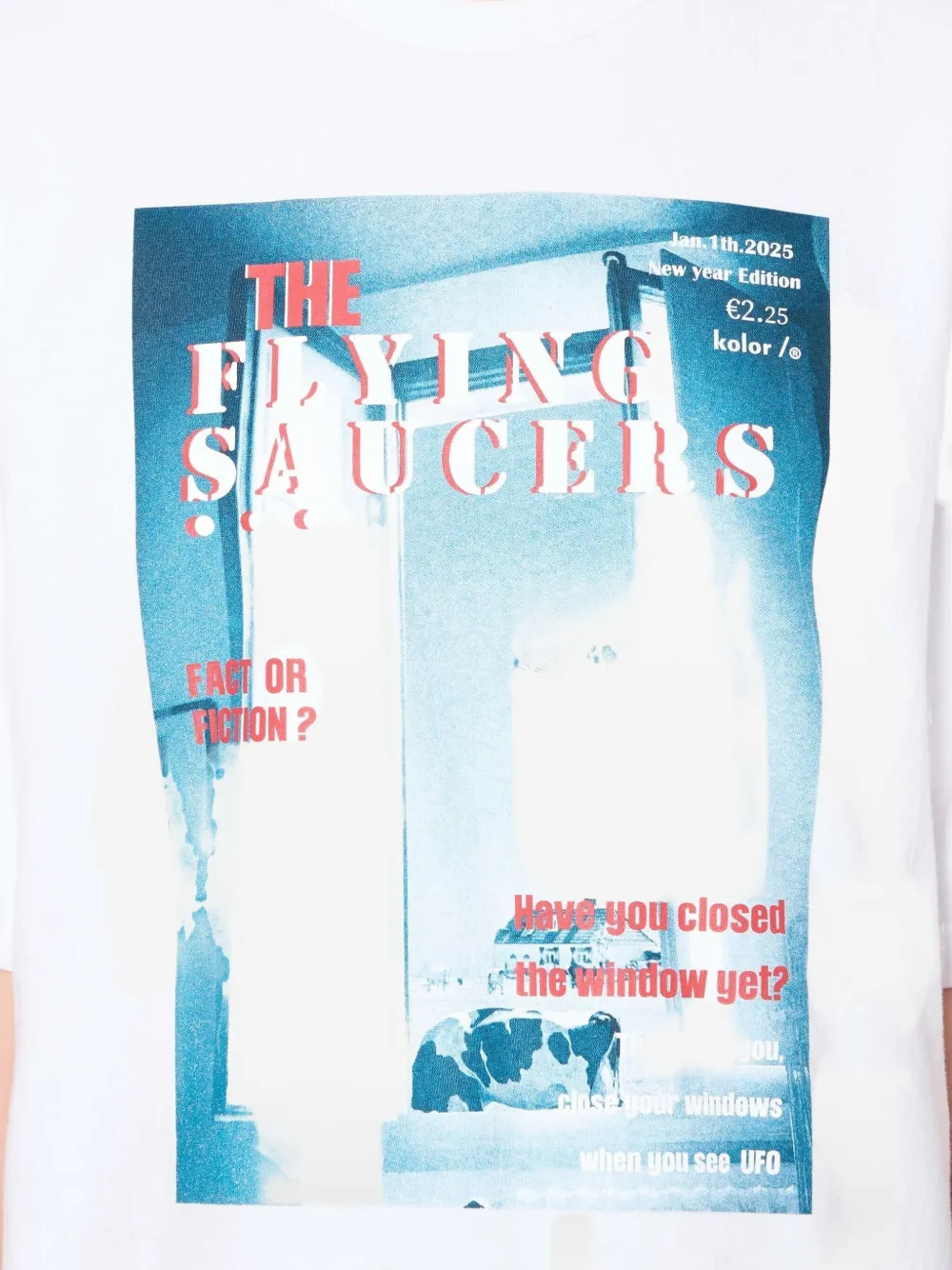 Kolor T-shirt met grafische print Wit