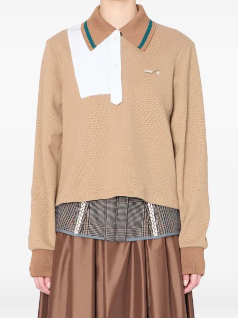 Kolor pleated-panel waffle top