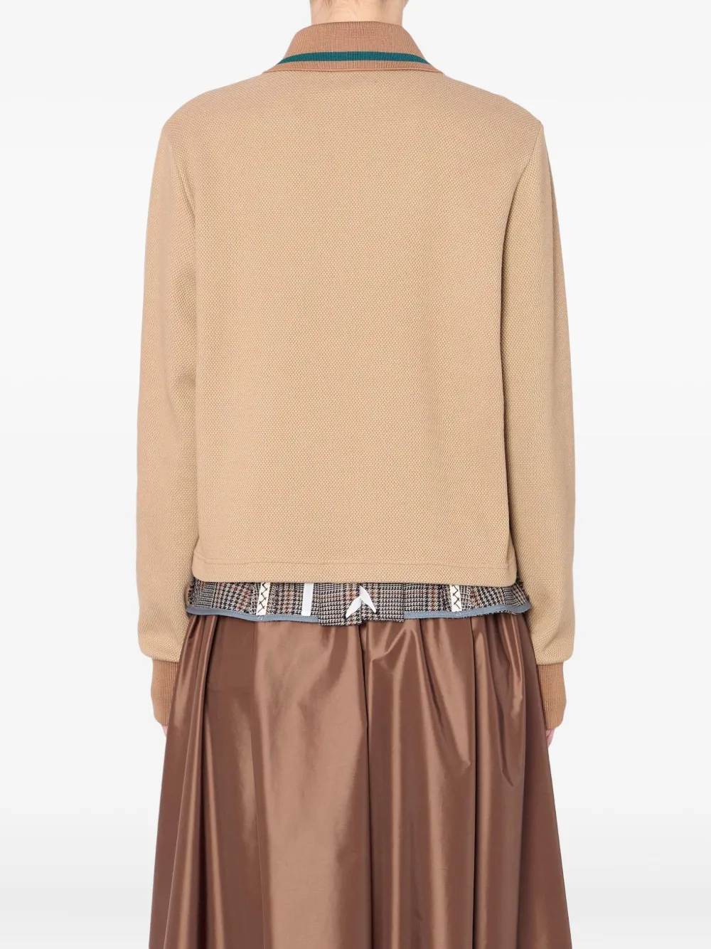 Kolor Wafeltop met geplooid vlak - Beige