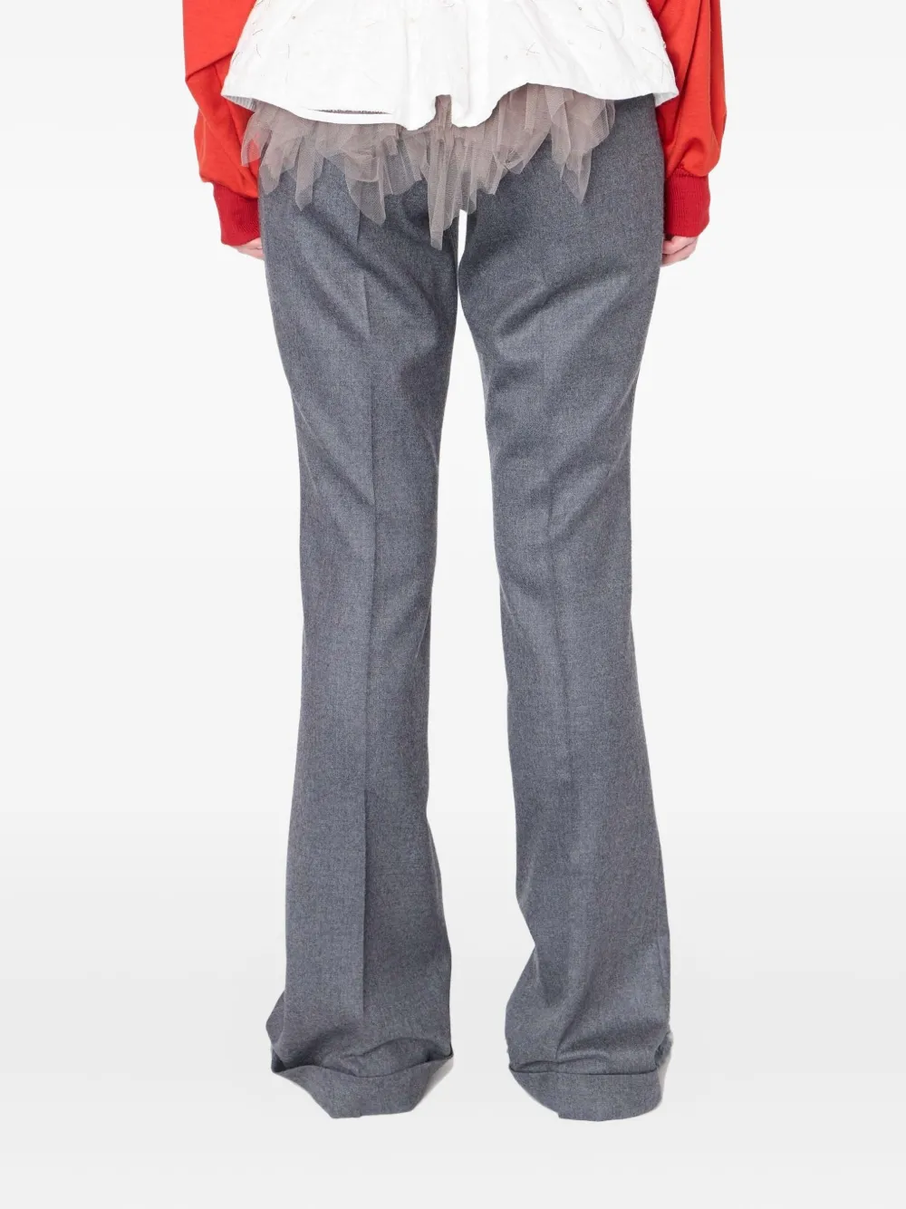 Kolor Broek met geborduurd vlak - Grijs