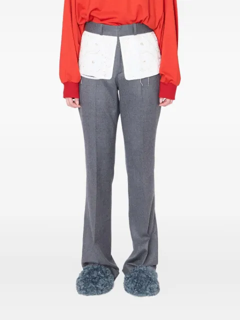 Kolor embroidered-panel trousers