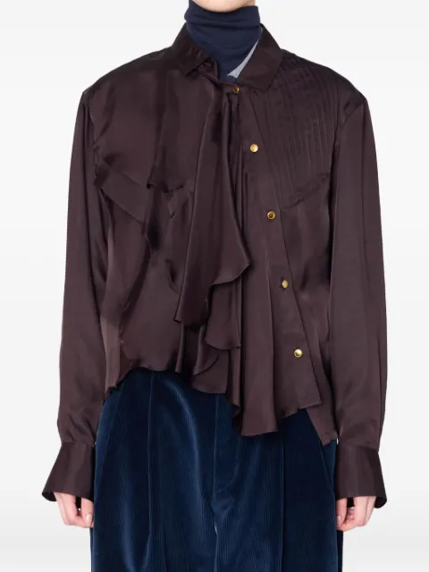 Kolor long-sleeve asymmetrical blouse