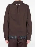 Kolor pearl-embellished high-neck top - Brown
