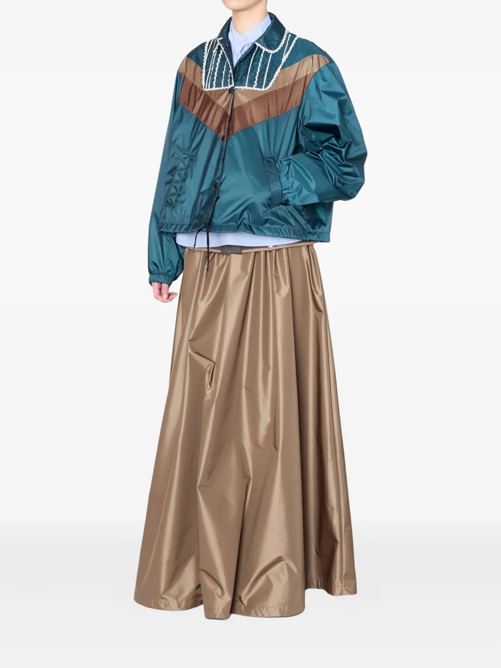 Kolor Maxi-rok met korsetdetail - Beige