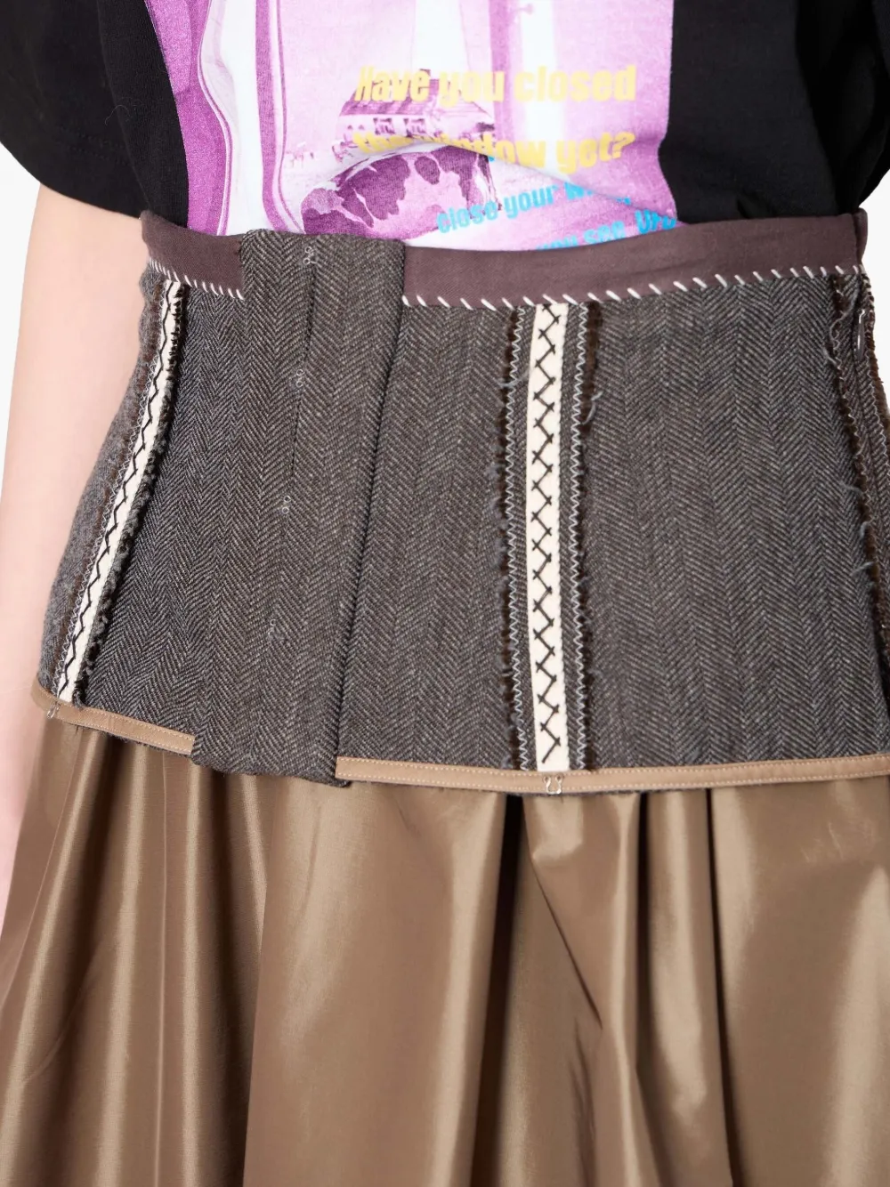 Kolor Maxi-rok met korsetdetail Beige