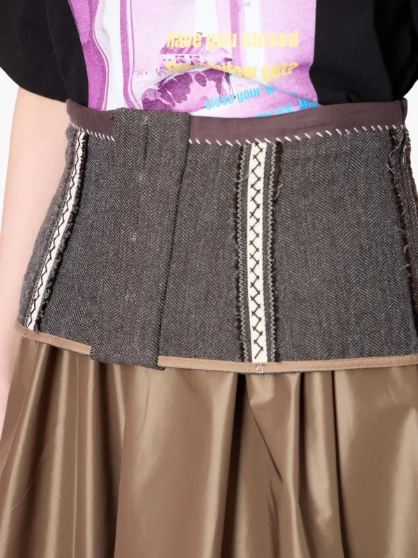 Kolor コルセットディテール マキシスカート | ニュートラル | FARFETCH JP
