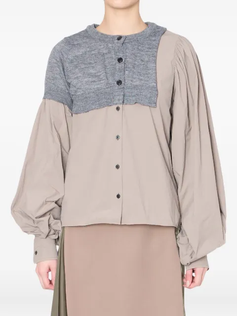 Kolor gathered-panel wool top