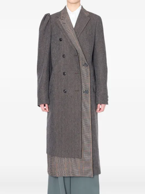 Kolor herringbone panelled coat