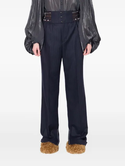 Kolor beaded pinstripe trousers