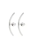 NO MORE Radius curved-bar earrings - Silver