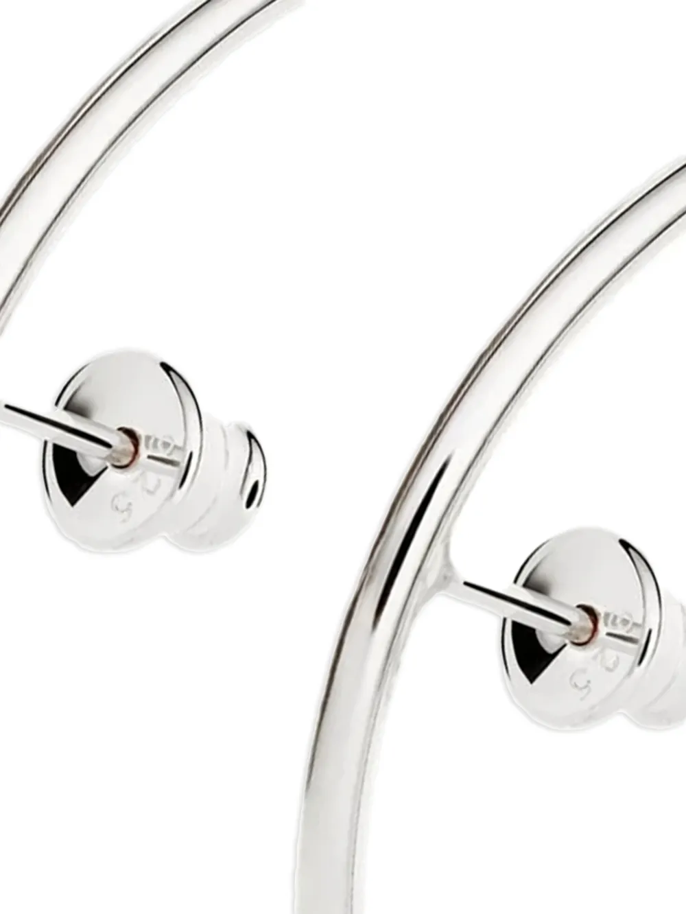 NO MORE Radius curved-bar earrings - Zilver