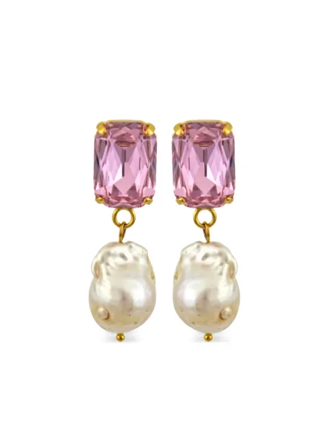 MAYOL Julie rectangle-embellishment earrings